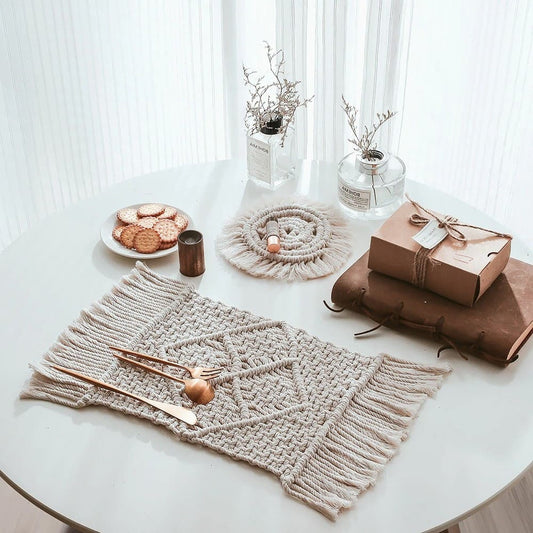 Set de table en Macramé élégant Esprit Macramé