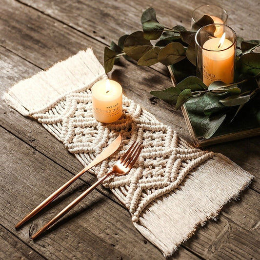 Set de table rectangulaire en Macramé Chic & Tendance Esprit Macramé