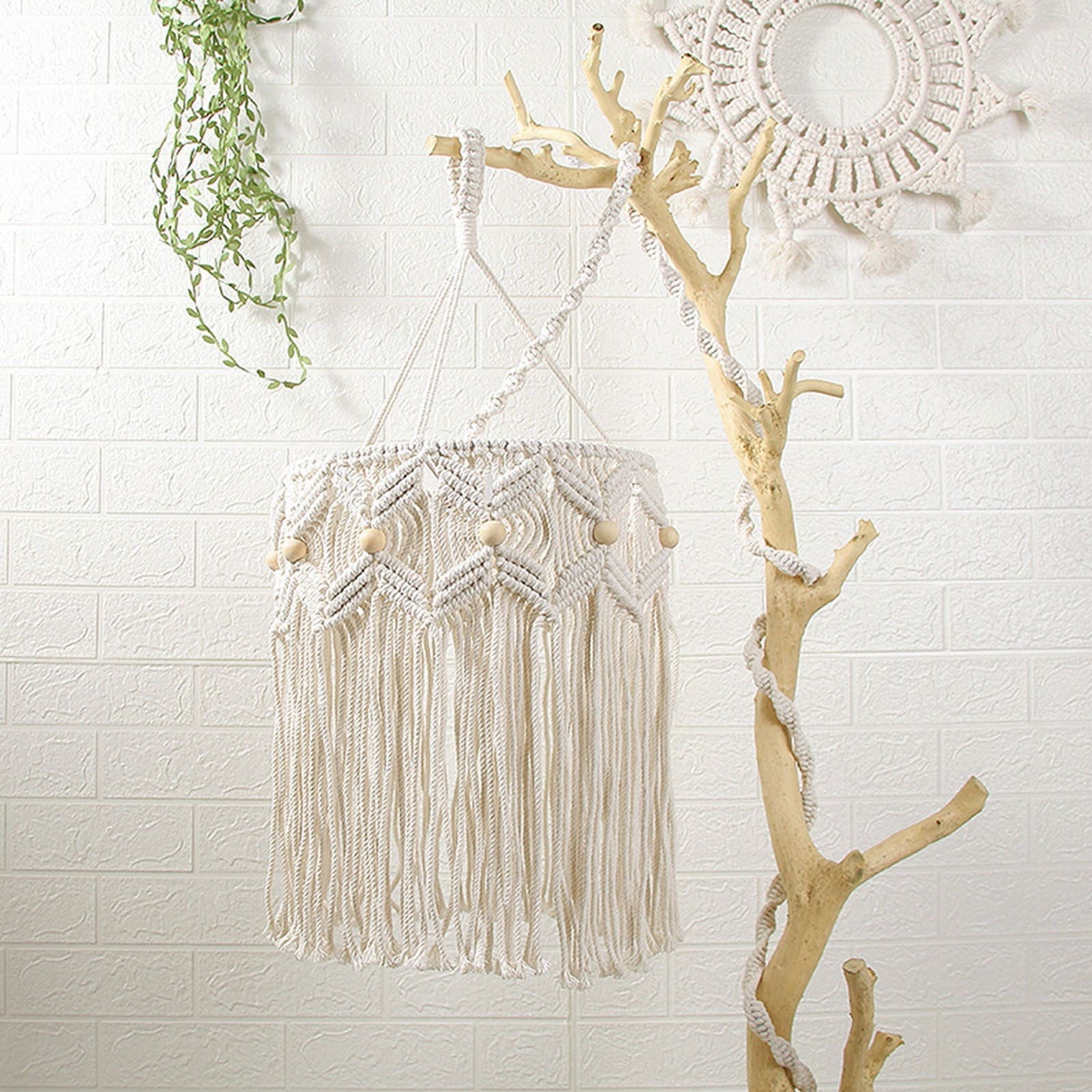 Suspension bohème Macramé Artisanale Esprit Macramé