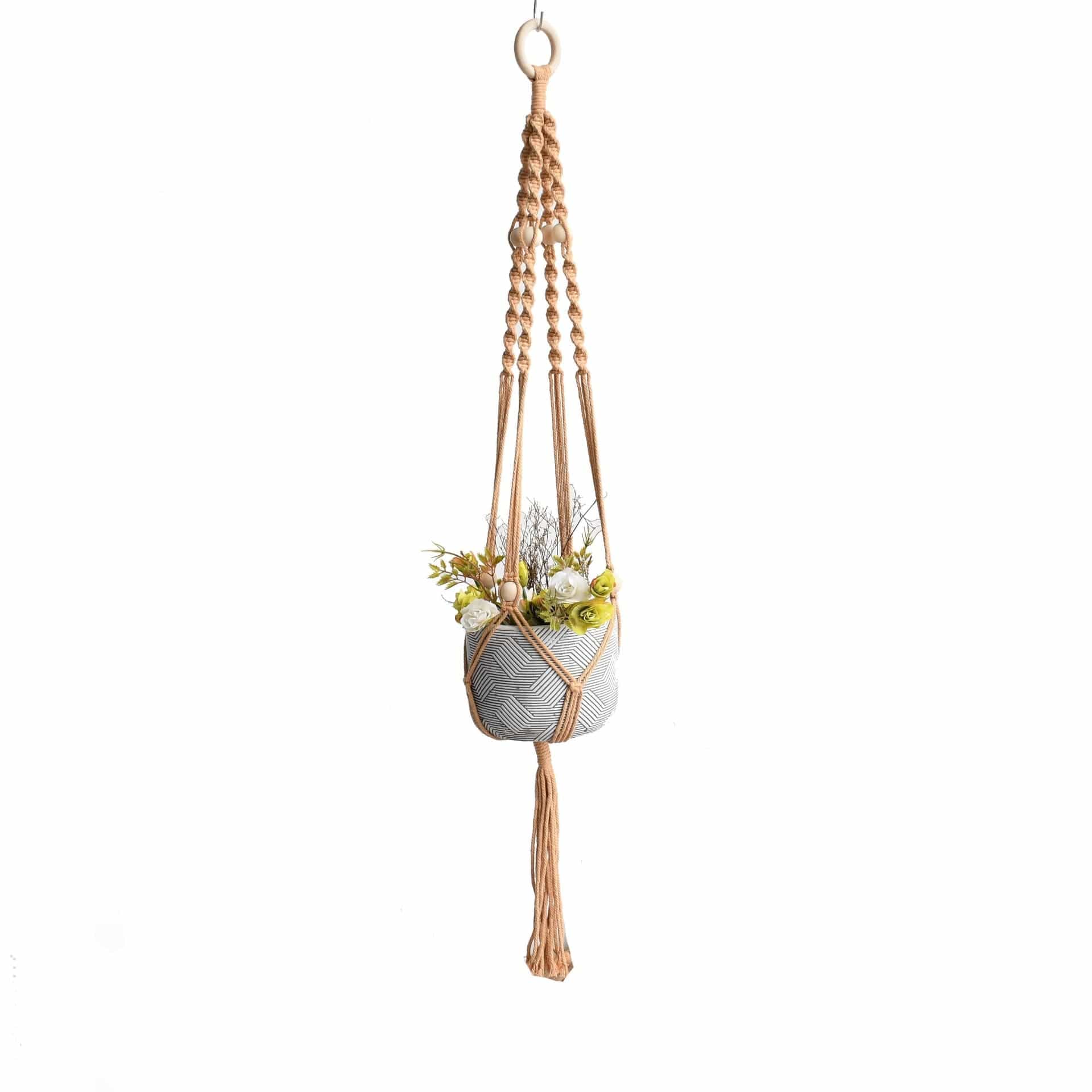 Suspension en Macramé pour plantes élégantes Esprit Macramé