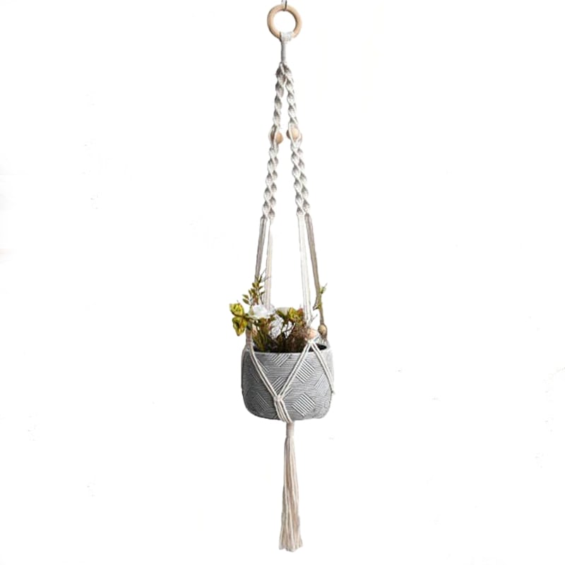 Suspension en Macramé pour plantes élégantes Esprit Macramé