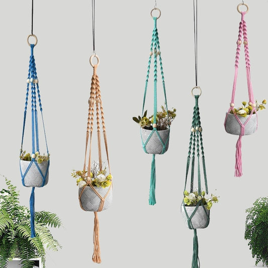 Suspension en Macramé pour plantes élégantes Esprit Macramé