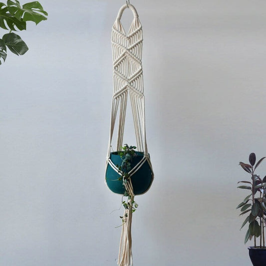 Suspension Fleur Macramé Éclatante Esprit Macramé