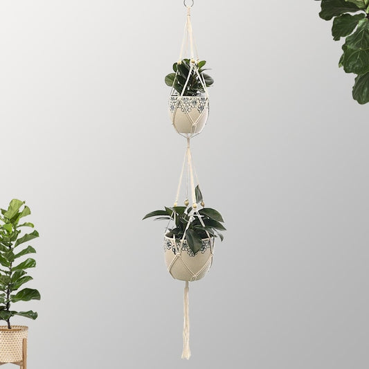Suspension Macramé Duo Chic Esprit Macramé