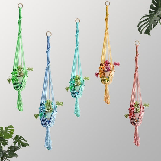 Suspension Macramé "Éclat Verde" Esprit Macramé