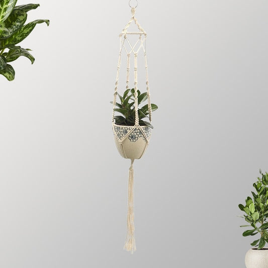 Suspension Macramé Éclatante pour Pots Esprit Macramé