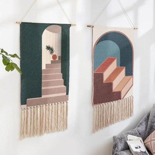 Tapisserie Murale en Macramé Élégante Esprit Macramé